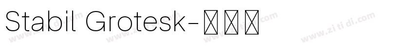 Stabil Grotesk字体转换